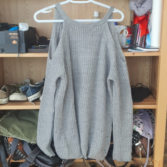 Knit Cut Off Sweater - Picture 2 of 2
